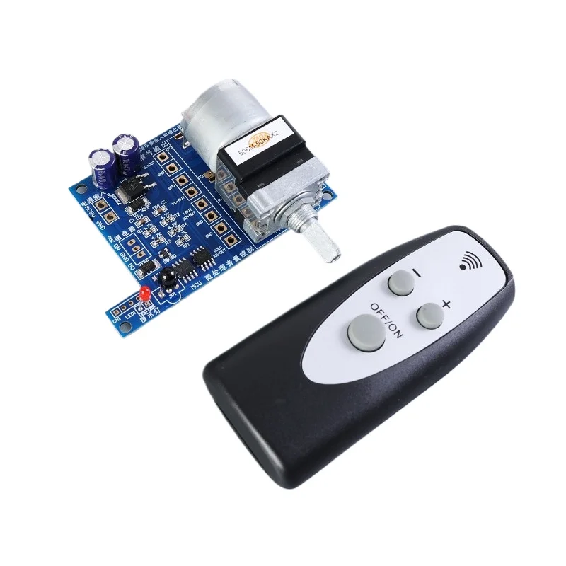 Audio amplifier preamp microcomputer volume control board - adjust sound & remote volume control