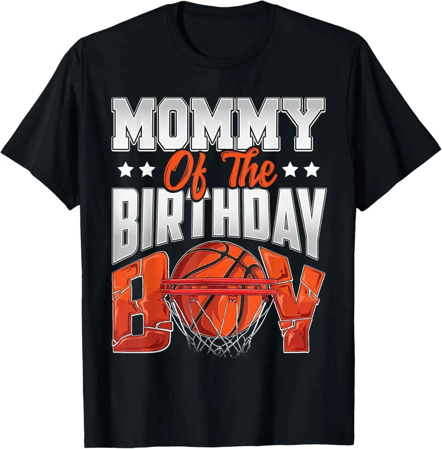 Mommy basketball birthday Boy Family Baller b-day Party T-Shirt