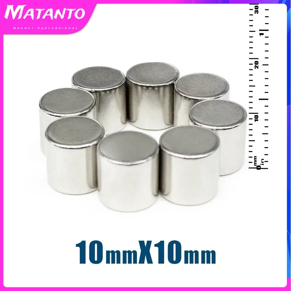 10/20/50PCS 10x10mm Disc Rare Earth Magnets 10x10mm Round Neodymium Magnet N35 Super Strong Permanent Magnet