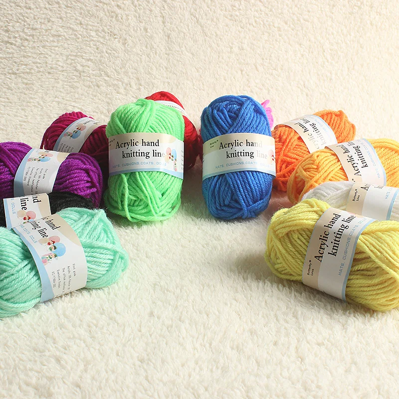 12-Color Set, Colorful Yarns, Handmade DIY Materials, Crochet Beginner Set, Suitable for School Craft Classes, Knitting Classes, Yarn Starter Set for Crochet and Knitting Beginners