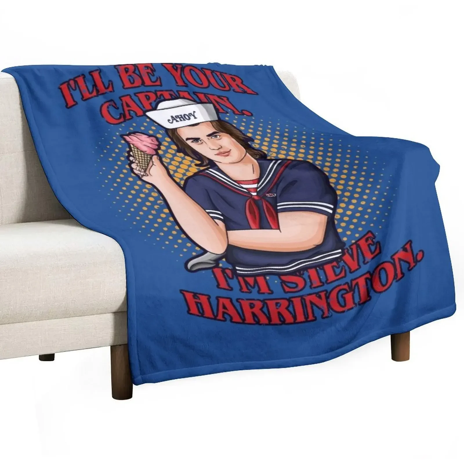 

I'll be your captain. I'm Steve Harrington Throw Blanket Sofa Quilt Blankets For Bed Blankets