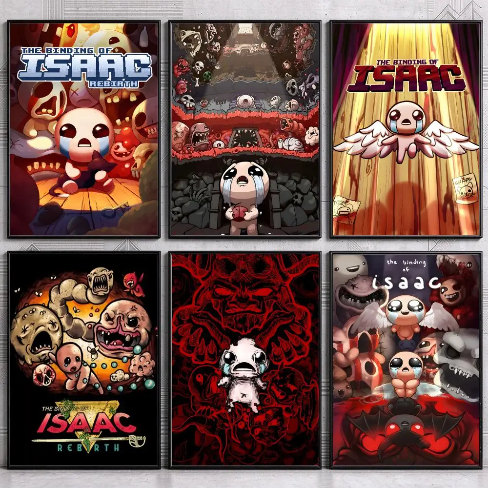 Indie Game The B-Binding of I-Isaac Painting Calligraphy Canvas Poster Wall Art Prints for Living Room Bedroom Home Decor Gift