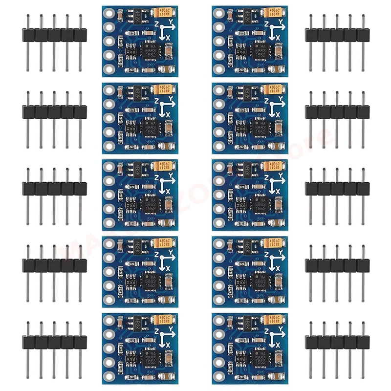 10Pcs GY-271 QMC5883L 3V-5V IIC Triple Axis Compass Magnetometer Sensor Module Electronic Compass Board Three-axis Magnetic