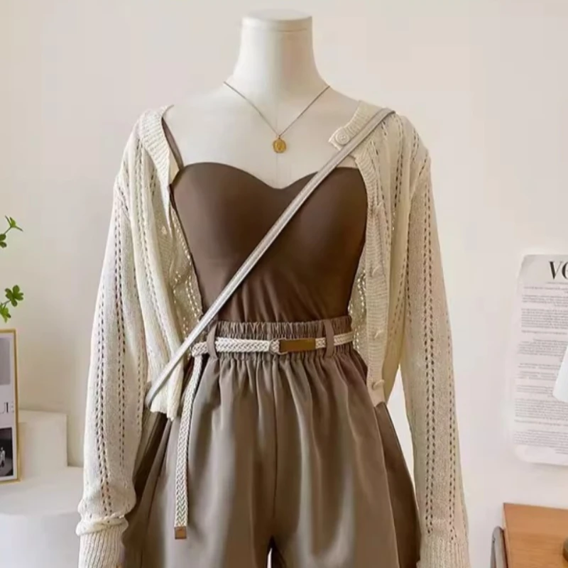 Women Camisole 2026 Summer Ice Silk Seamless Crop Top Wireless With Chest Pad Sports Bralette Tank Top Solid Versatile Thin Vest