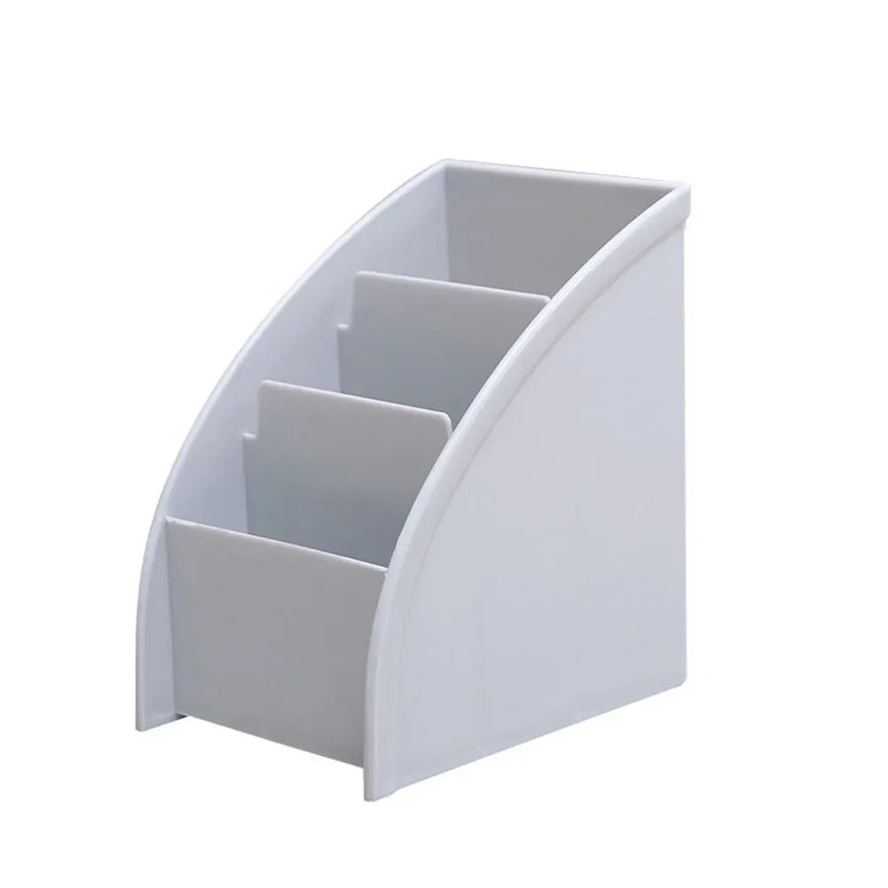 Storage Storage Box Tabletop Three-grid Container Holder Ladder-shaped Pen Box Plastic Remote Control Stationery