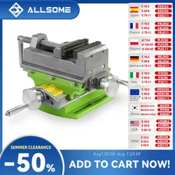 ALLSOME 3 pollici Cross Slide morsa morsa table Compound table banco da lavoro corpo in lega Alunimun per fresatura foratura HT2878