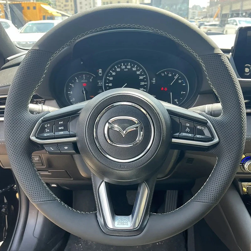 

Customization Car Steering Wheel Cover Braid Leather for Mazda 3 Axela 2017-2021 CX5 CX-5 CX4 CX-4 Atenza Mazda 6 MX-5 MX5 CX-8