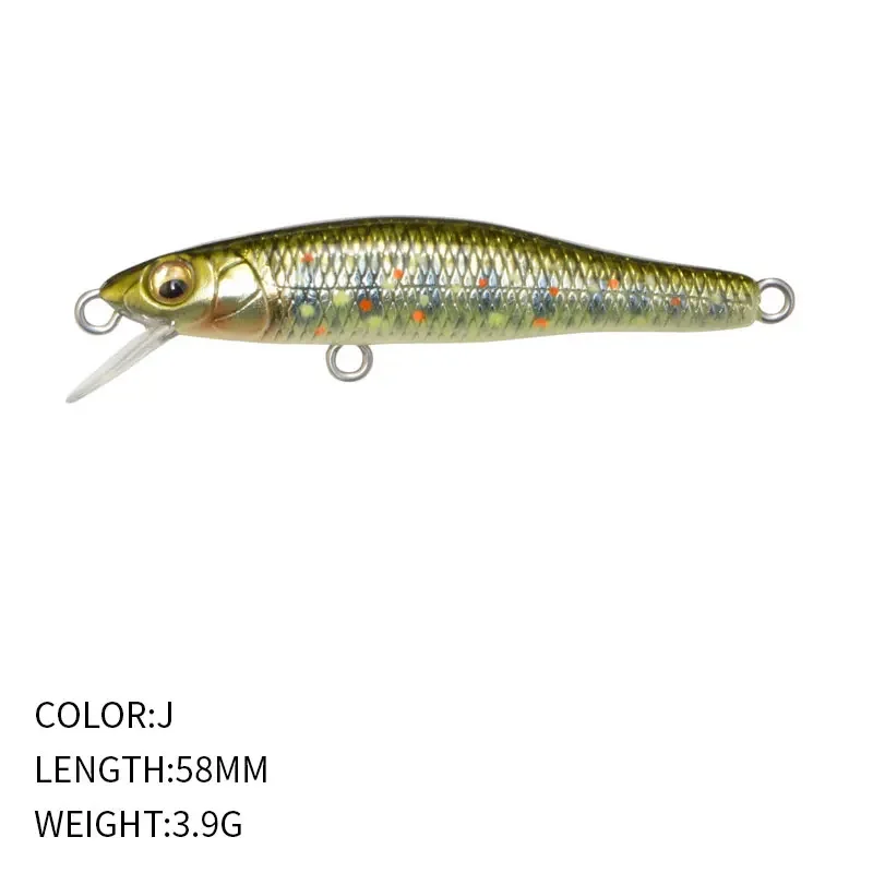 ZWICKE 1Pcs 58mm 3.9g Sinking Minnow Wobbler Fishing Bait Hard Bait Minnow Pesca Artificial Pike Seabass Carp Fishing Lure