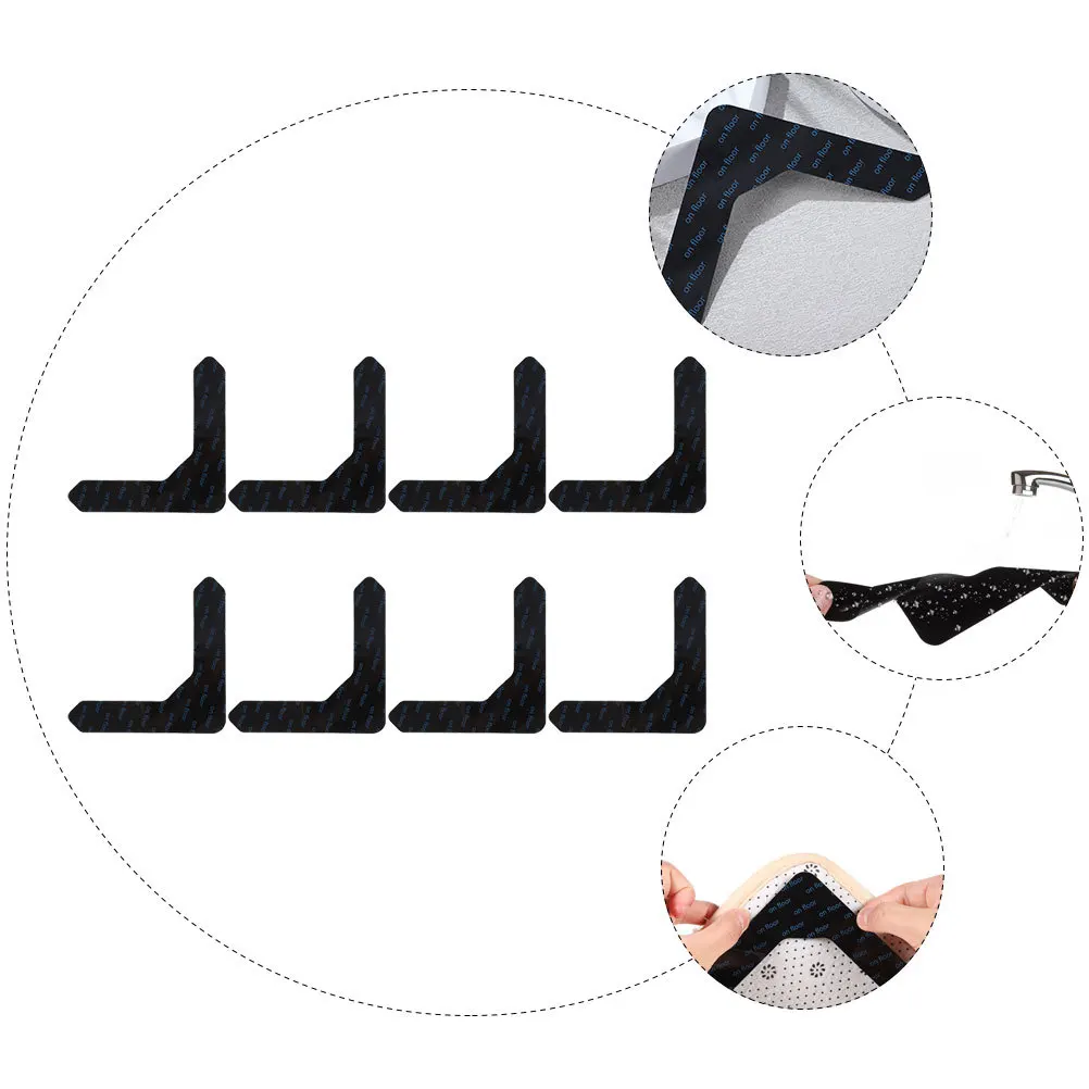 8 قطعة شريط البساط السجاد القابض للأرضيات الصلبة منطقة عدم الانزلاق البساط وسادة آمنة للأرضيات الخشبية لا بقايا سهلة الإزالة #1