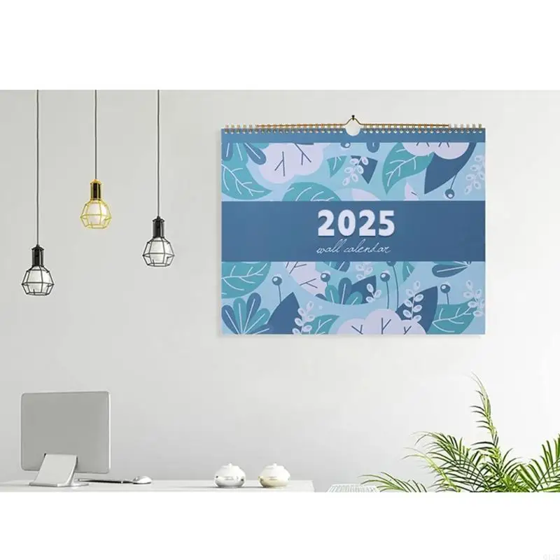 Q1JC 2025 الحائط التقويم المعلق الشهري المراجع 18 شهر