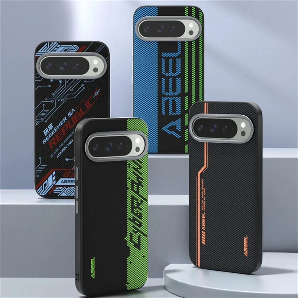 

Модные игровые текстурированные чехлы из ТПУ для камеры Google Pixel 10 9 Pro XL9A, противоударный магнитный защитный чехол для беспроводной зарядки