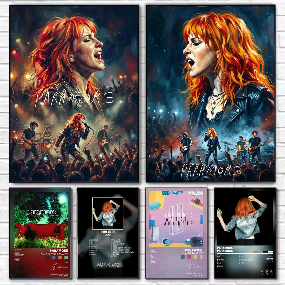 R-Rock Band Album P-Paramore Poster HD Decorative Wall Art for Living Room Bedroom Café Stylish Home Décor Gift