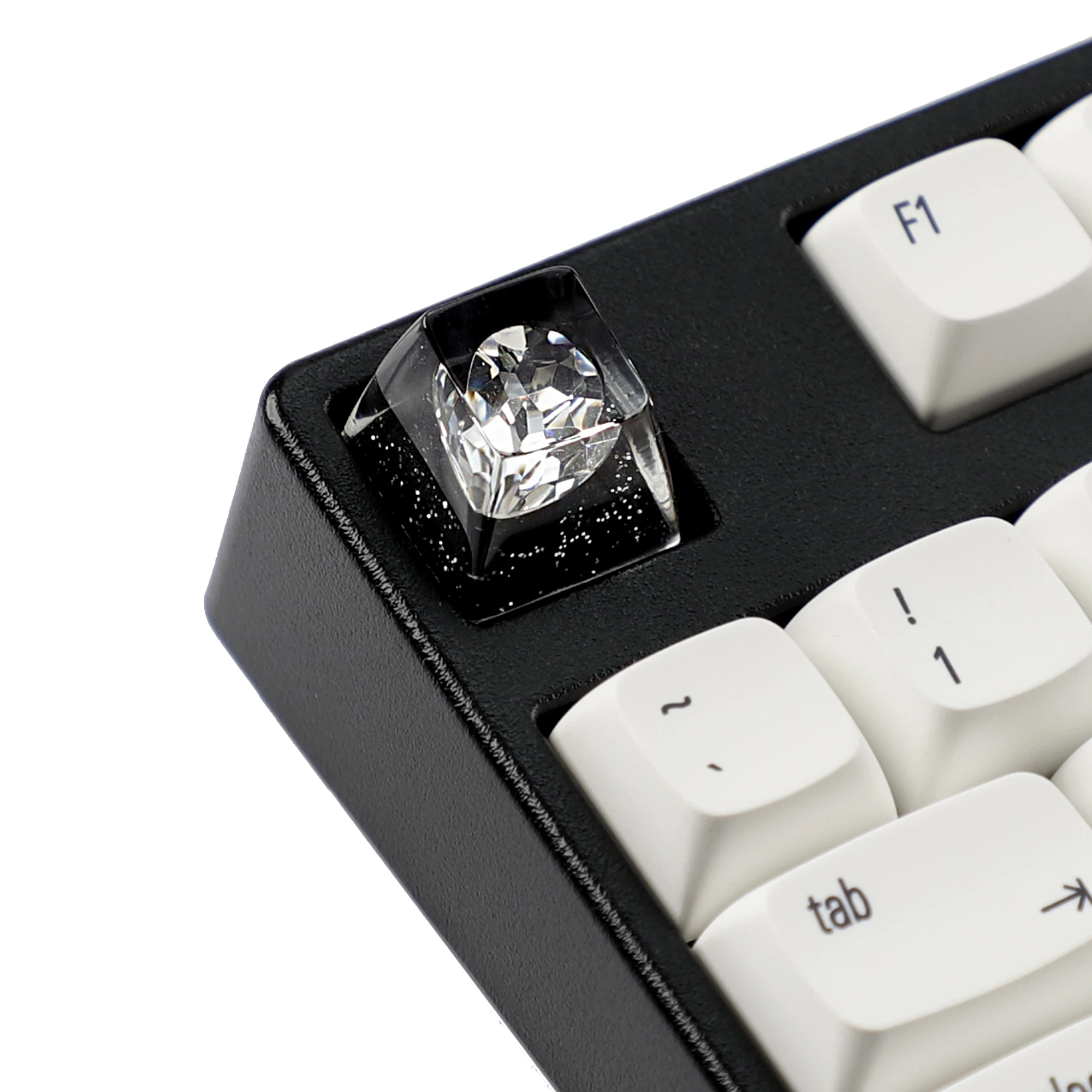 YMDK 1pcs Waterdrop Diamond Creative Keycaps Personalized Esc Key Resin Keycap for MX Mechanical Keyboards