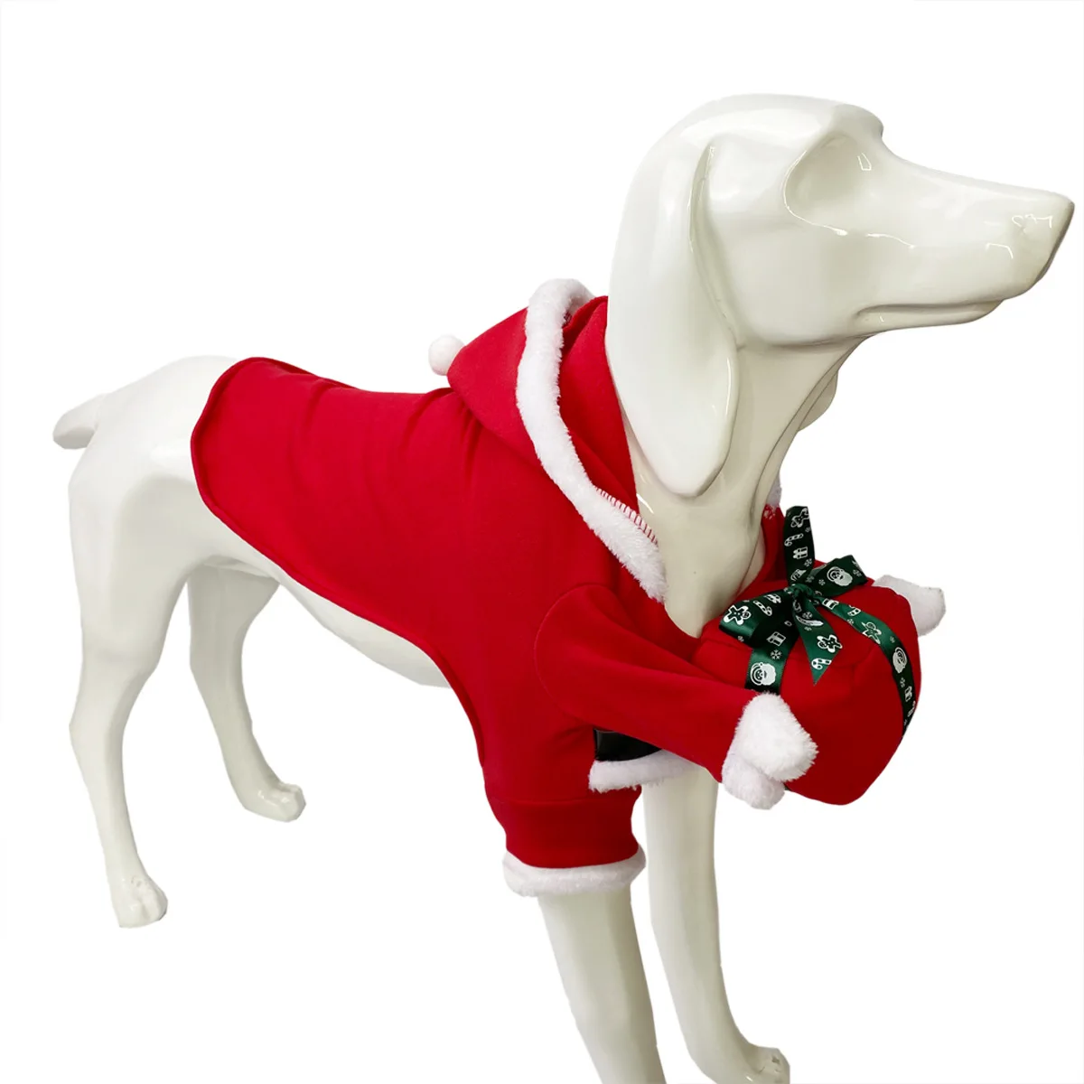 Christmas Halloween Dog Costume Warm Winter Dog Clothes Velvet Dog Hoodie Shirt Outfit Xmas Dress up Clothing for Large Dogs