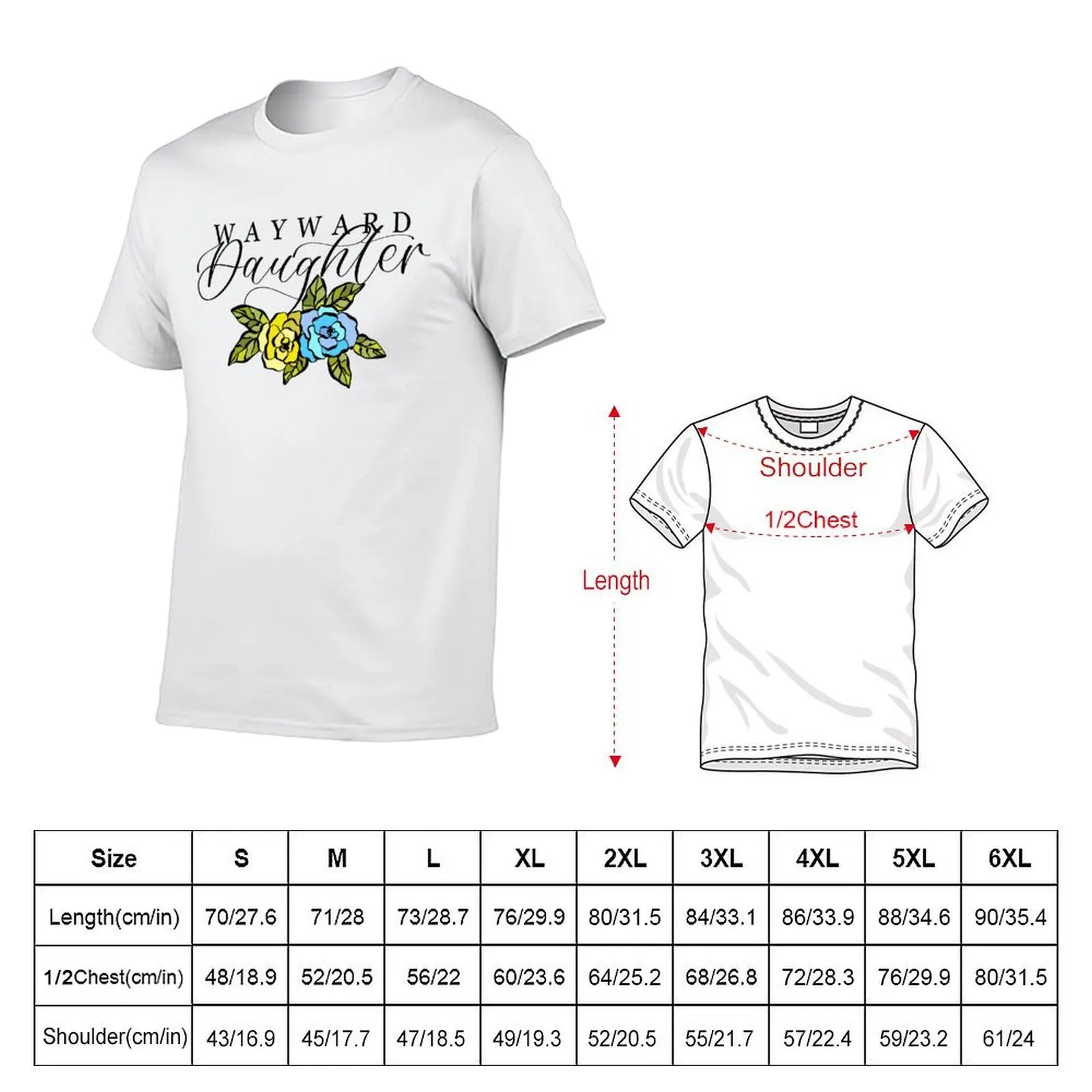 Wayward Daughter handlettering T-Shirt cotton t shirts man 100% cotton t shirt pack T-Shirt