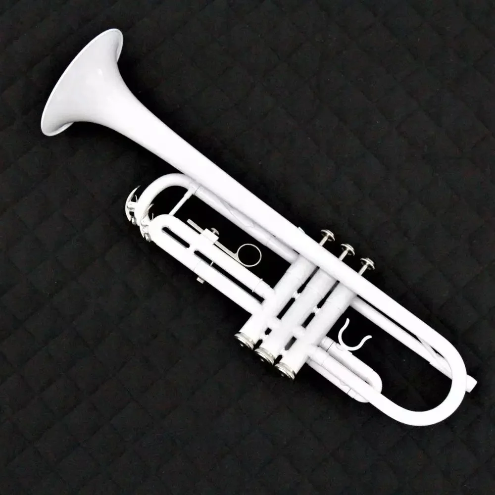 

Standard level cheap trumpet made for church factory price trumpet horn white color painted trumpet