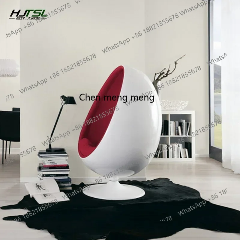 

X Nordic Living Room Single FRP Egg Chair FRP Shopping Mall Personality Pointed Ball round Leisure Creative Massage Armchair