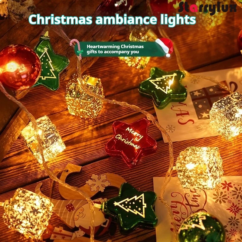 Christmas Decoration LED Lights String Star Ornaments Fairy Light for Tree Scene Setting