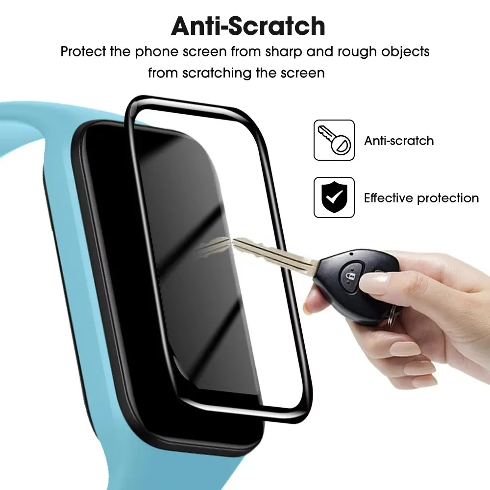 5/1Pcs for Xiaomi Band 9/9 Pro/9 Active Screen Protectors Full Cover Soft Not Glass HD Protective Film Curved Watch Protection