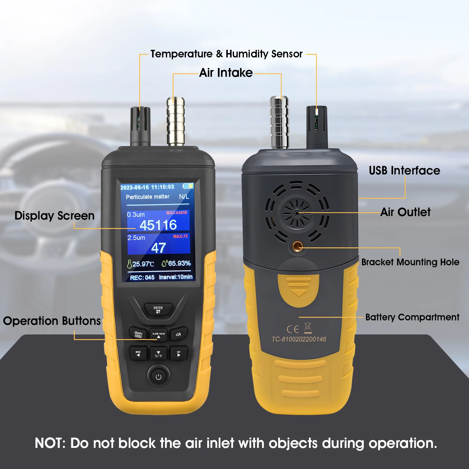 Tester di Qualità dell'Aria PM - Industrial Laser Temperature recensione e prezzo