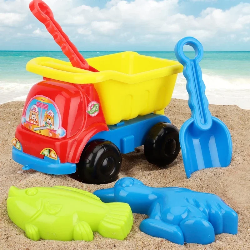 5 Pcs/set Children Beach Toys Sand Play Kit Baby Summer Digging Tool with Shovel Outdoor Toy Set Box for Kid