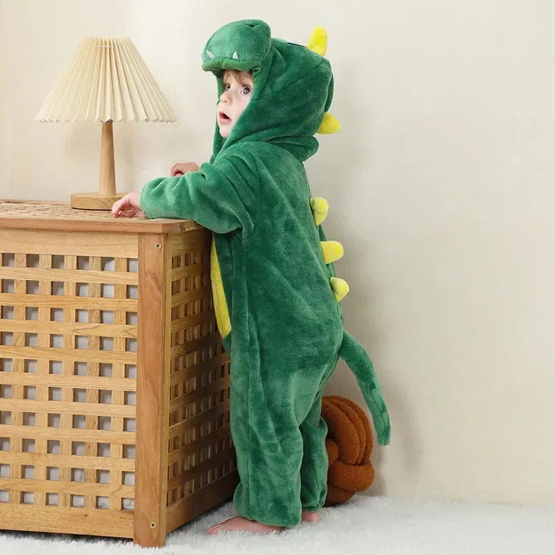 

0-3Y Adorable Unisex Baby Animal Costume Hooded Romper for Winter and Autumn Cosplay