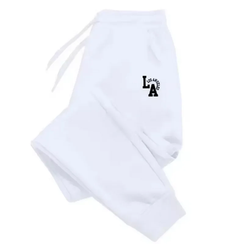 

Men's Casual Pants LA Letter Print Sweatpants Men's Running Jogging and Workout Pants Fashion Solid Color Exercise Trousers