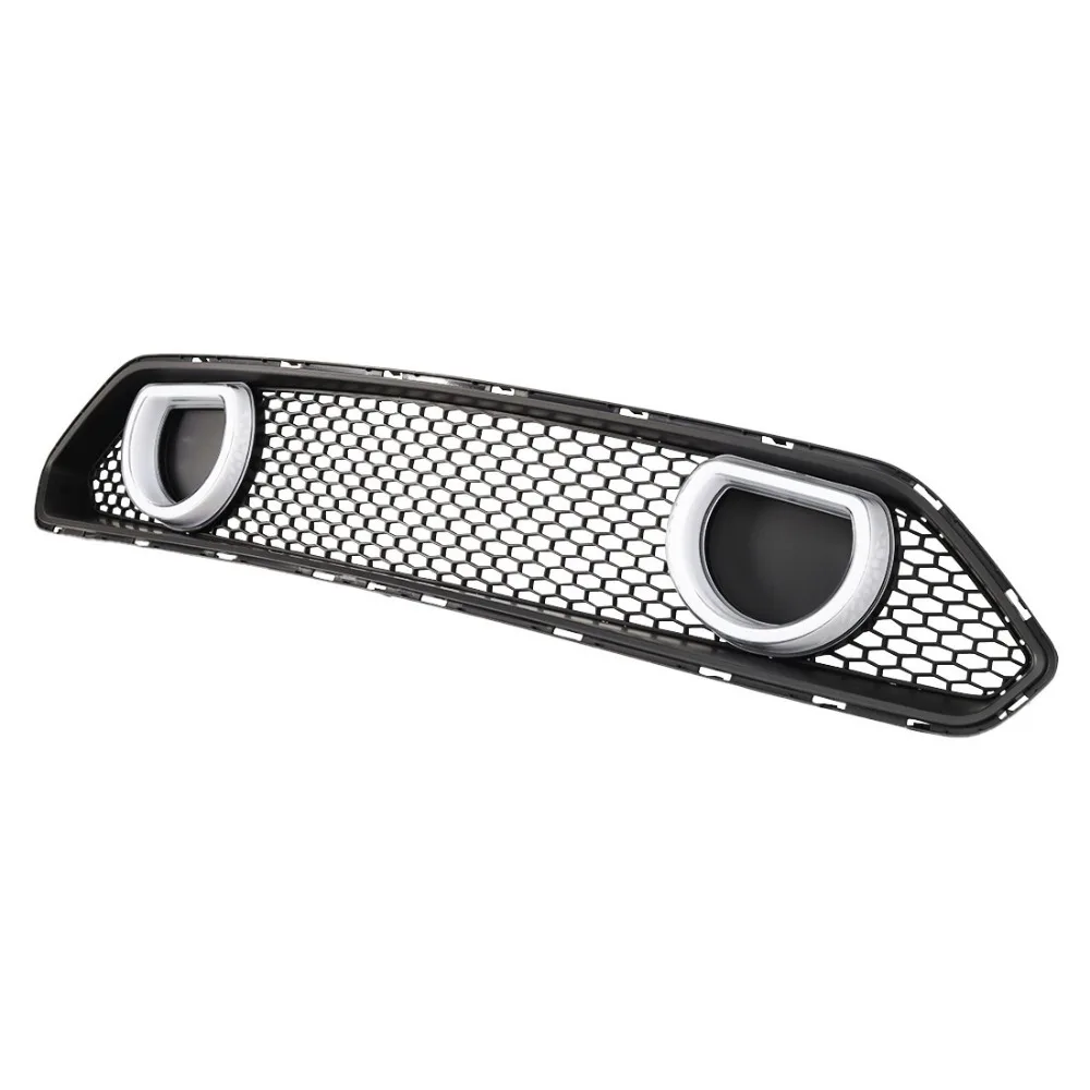For Ford Mustang 2018-2023 Front Grille MACH 1 Style Glossy Black ABS Mesh Replacement Bumper Cover Styling Upgrade Accessories