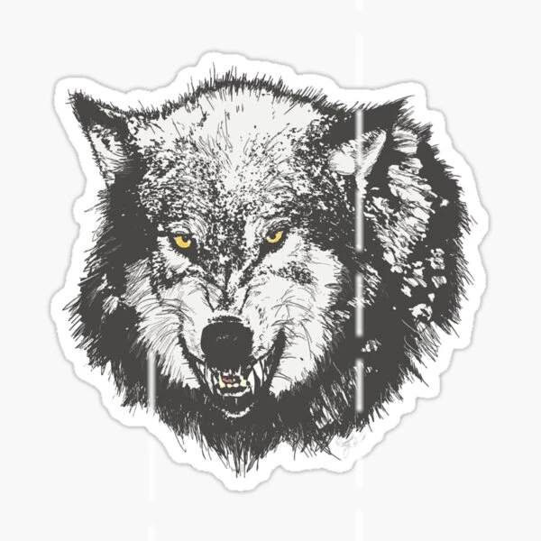 

Auto Modified Paste Quality Thick Angry Angry Wolf Car Sticker Auto Bonding 18cm C2