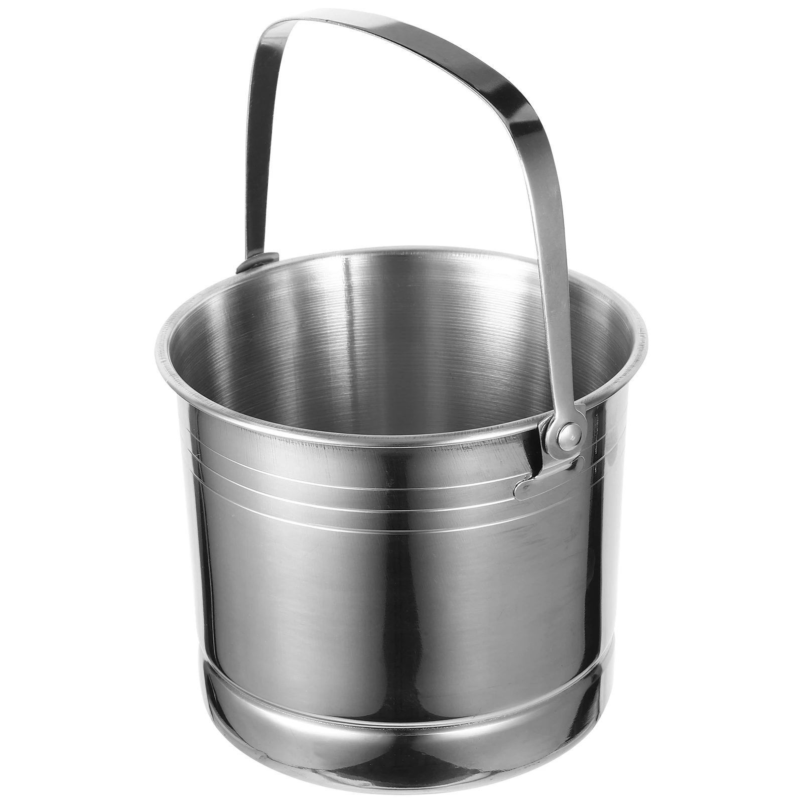 

Stainless Steel Ice Bucket Beverage Holder Cube Barrel Party Cooler Bar Beer Tub Metal Bucket Small Size Portable Design