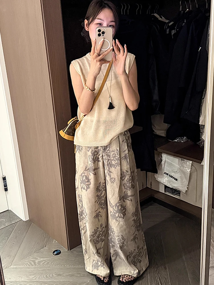 Laid-ba Sle Lose Strickweste Farbe Svel Top aushöhlen Faionable Sommer 2025, dünne Oberbekleidung