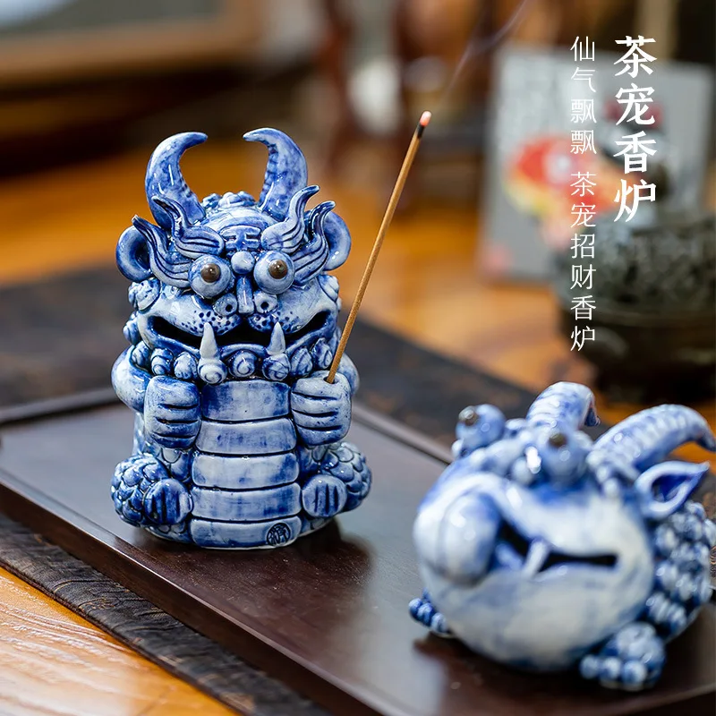 Fac Longsheng Jiuzi tea pet ornament hand handle piece tea table desk tide play artwork figure creative gift