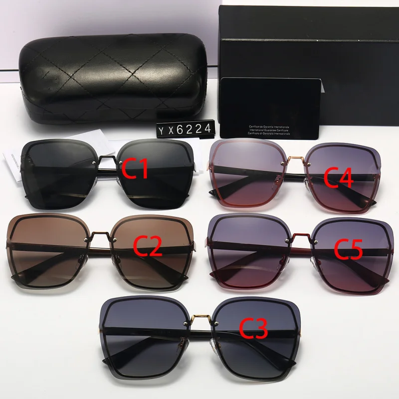 Foreign Trade Wholesale New MetalPCPolarized Sunglasses European and American Personalized Frameless Fashion Trend Driving Color