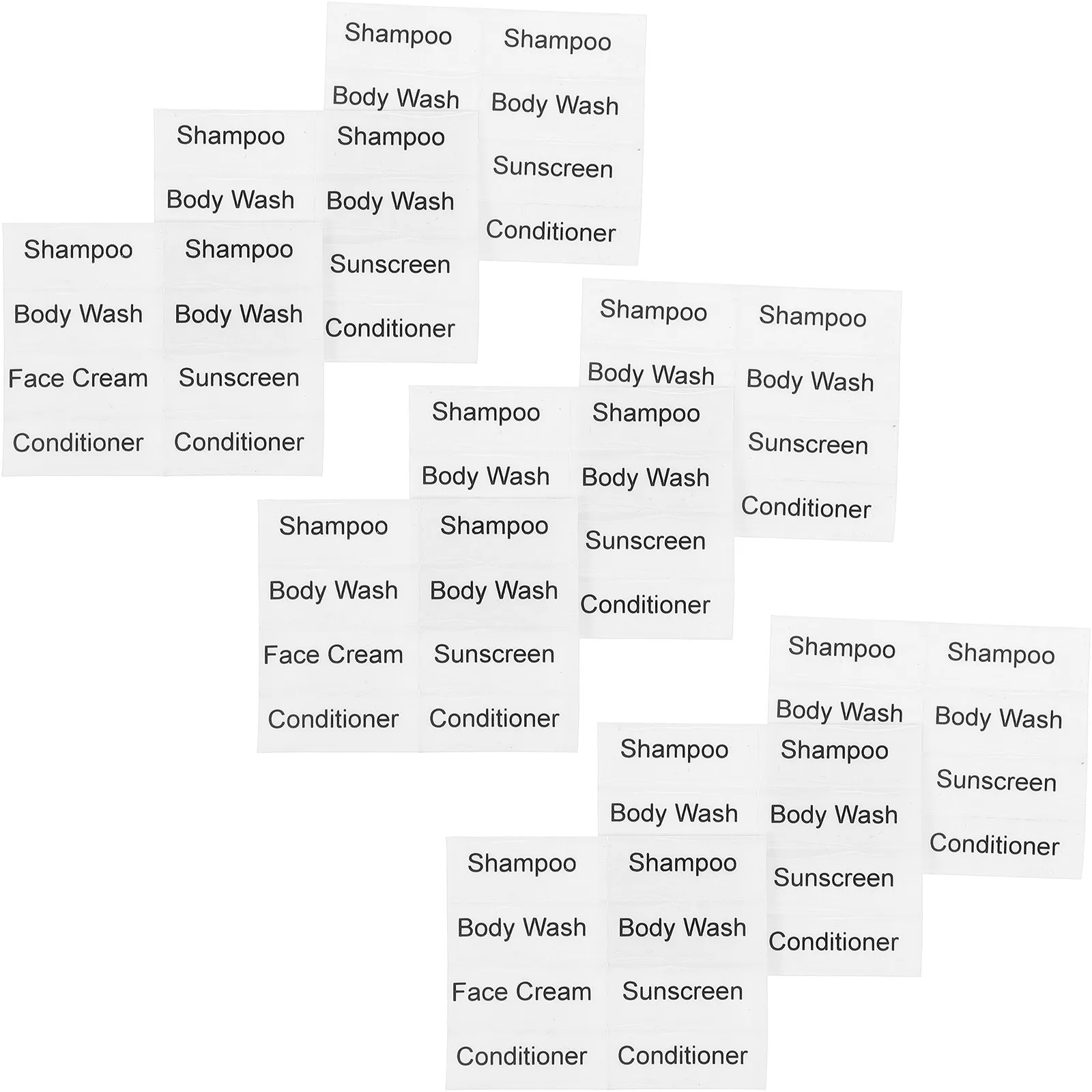 

Organize Your Beauty 10 Sheets Sub Bottle Stickers for Cosmetics and Shampoo Easy to Carry and Find Sub Bottle Labels