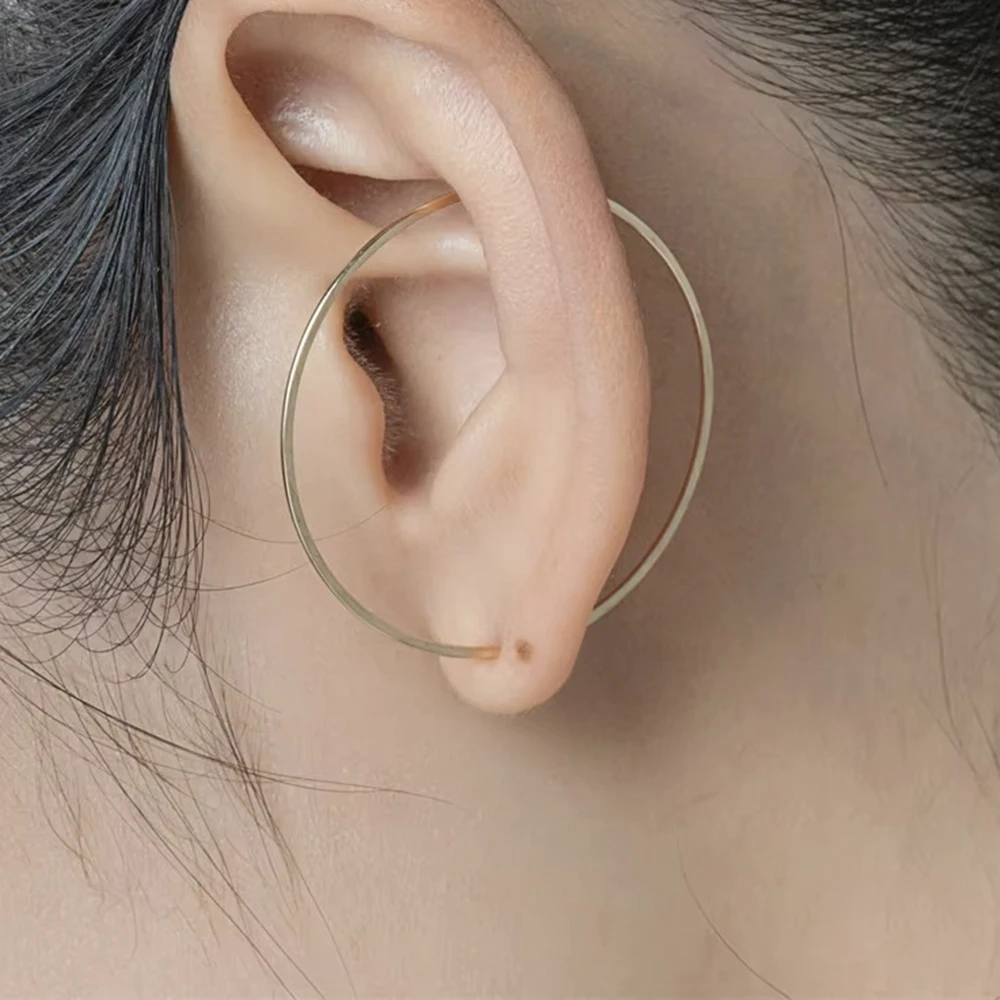 

Серьги-кольца ручной работы, женские серьги, кованый круг, ювелирные изделия для альпинизма, женские большие серьги, вечерние, день рождения, повседневные подарки