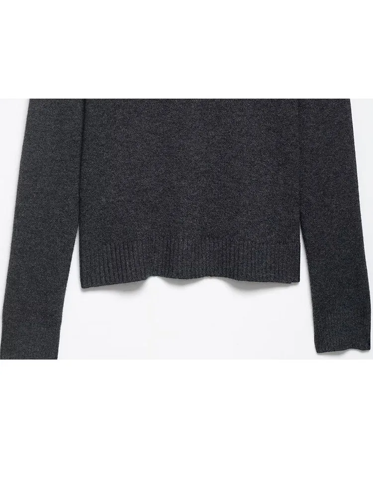 سترة نسائية محبوكة ذات تأثير من الفرو الصناعي من HH سترة نسائية عالية الشارع غير رسمية متعددة الاستخدامات سترة ذات صدر واحد #5