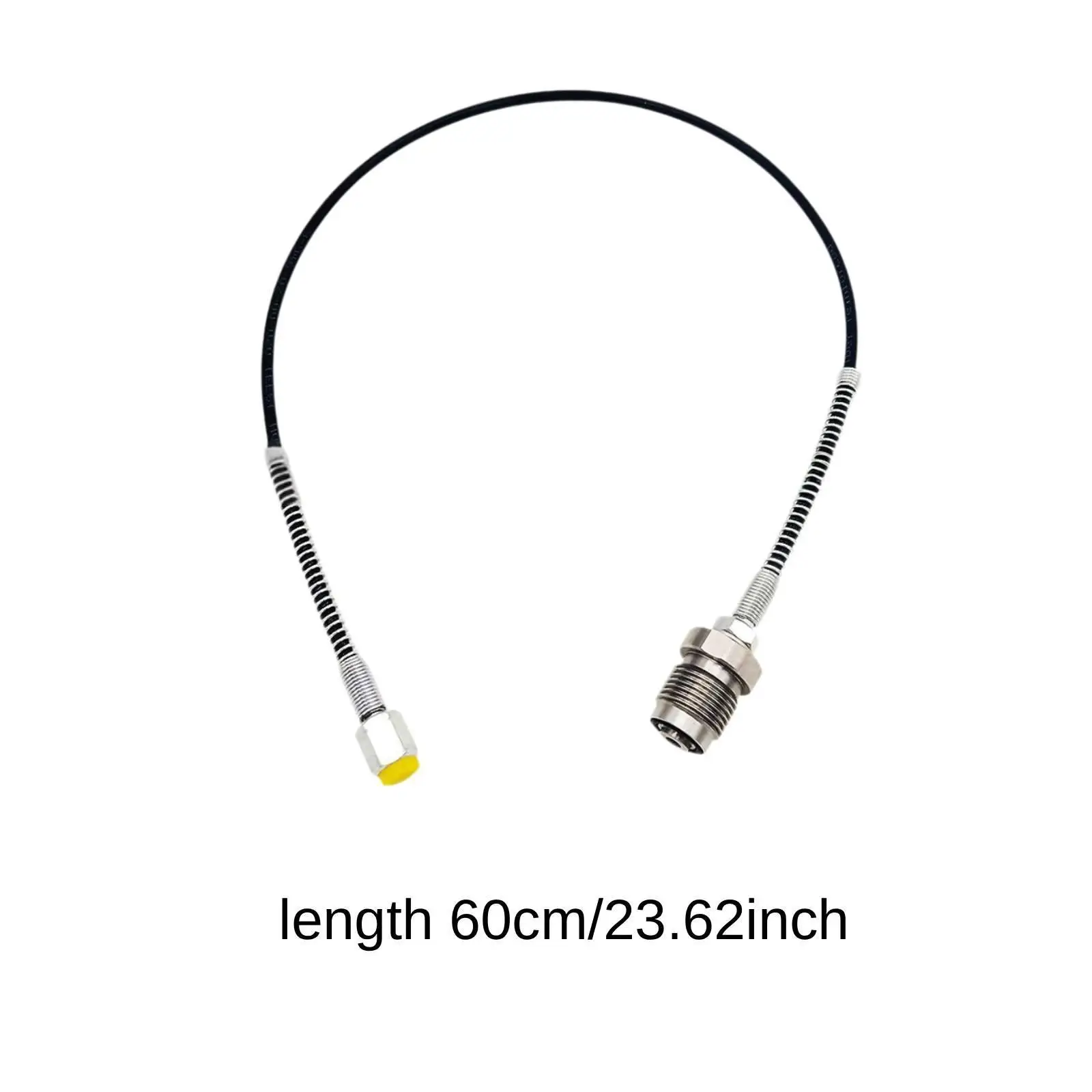 Coiled Pneumatic Tube with Mixed Threads G5 8 to G1 8 Scuba Tank Adapter 60cm for Dry Suit Inflator Systems