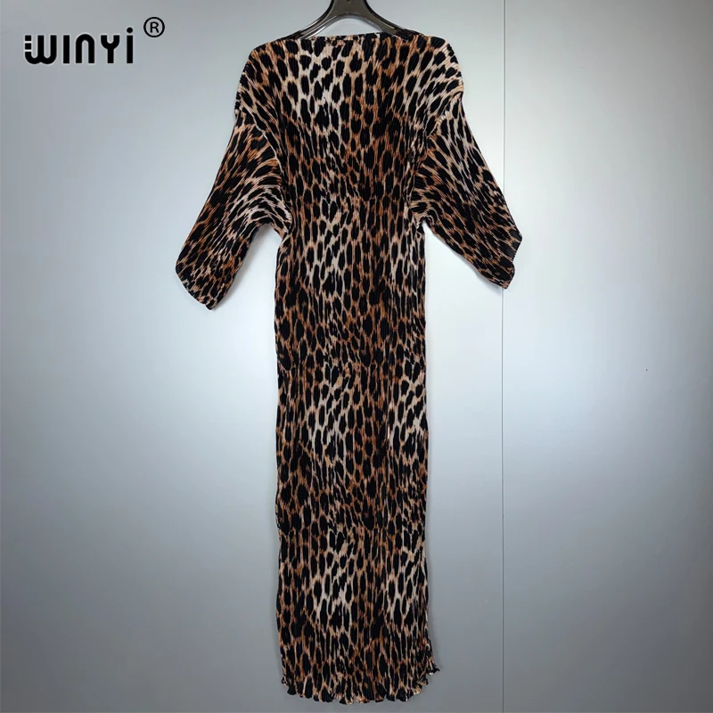WINYI zomer geplooide elastische losse jurk vakantie boho strand cover up maxi kaftan abaya moslim vrouw dubai luxe feestjurken