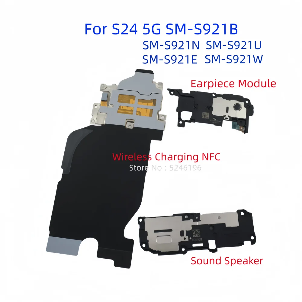 1pcs Wireless Charging NFC+Earpiece Module Bottom Sound Speaker For Samsung Galaxy S24 5G SM-S921B SM-S921N SM-S921E S921U S921W