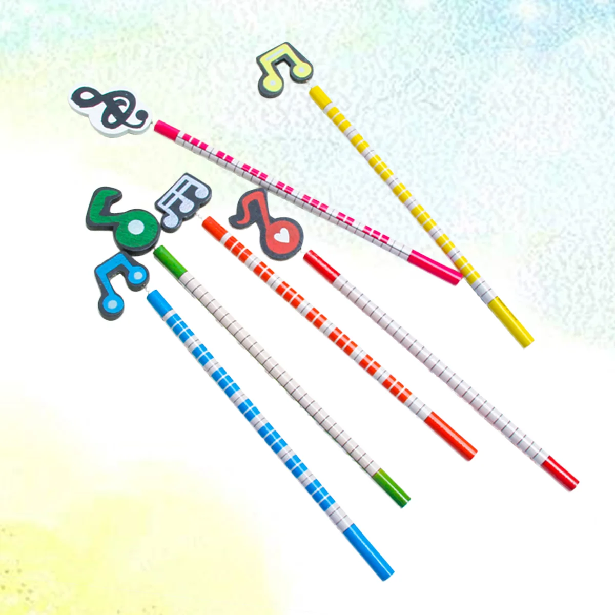 12 Pcs Pencil with Leads Christmas Pencils Students Kids Wooden Musical Note Child