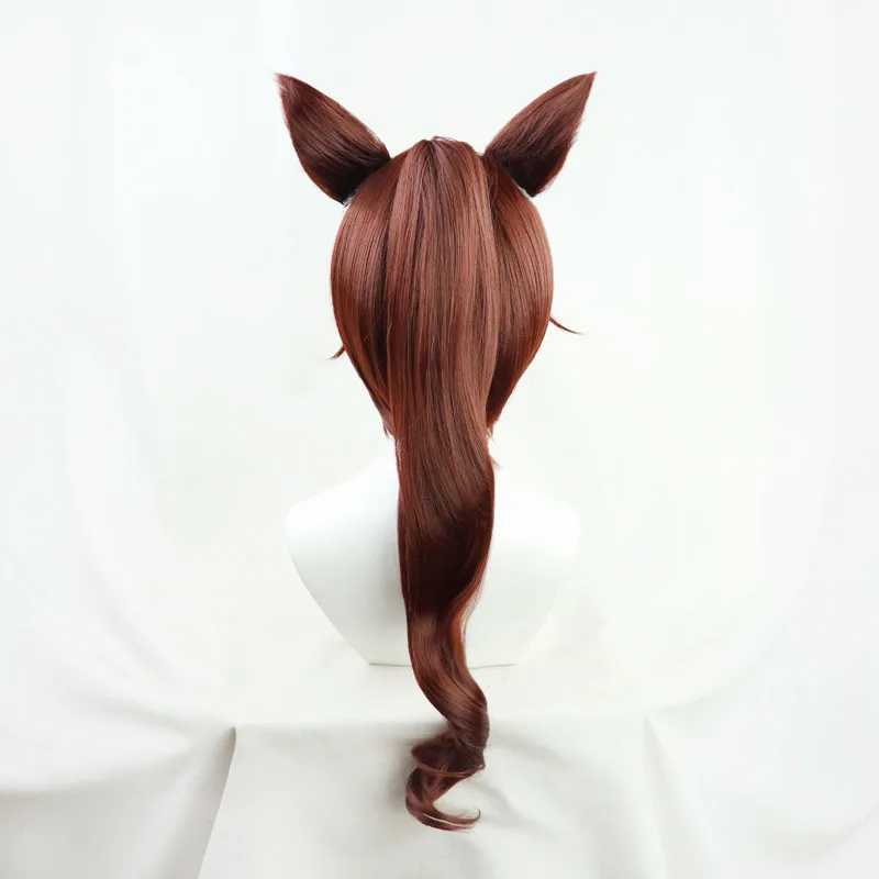 Anime Uma Musume jolie Derby Tokai Teio Cosplay perruque oreilles et queue Halloween fête carnaval jeu de rôle perruques synthétiques cheveux femmes