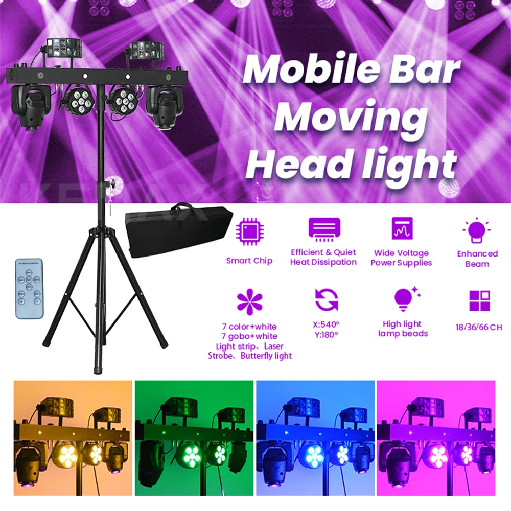 Portable Dj Stand Lights Dj Equipment Colorful Bar Strobe Lights Nightclub Disco Party Stage Effect with Stand