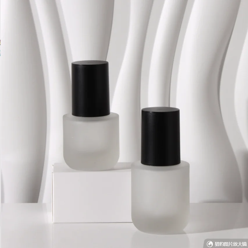 30ml-120ml フロストガラスボトル 白黒ポンプ セラム/ローション/エマルジョン/ファンデーション/エッセンス 化粧水 スキンケア 化粧品容器