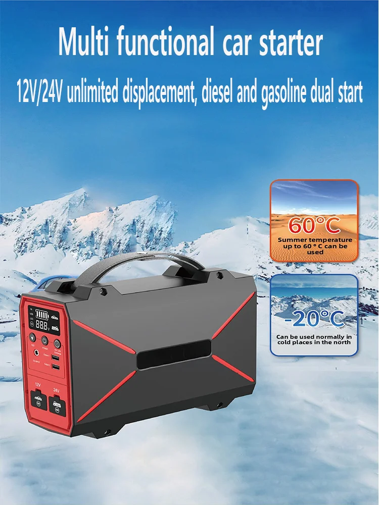 24V Truck Booster Jump Starter Professional Car Starter 5000A 12V Starting Device Petrol Diesel Car Emergency Booster 49000mah