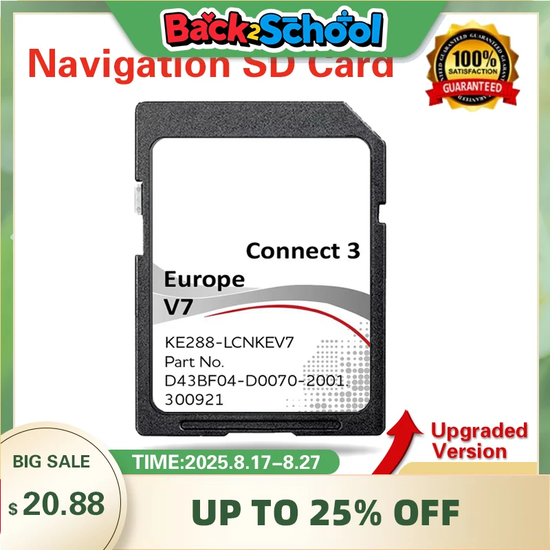 

16 ГБ Connect3 V7 для Nissan Qashqai 2013-2017 Sat Nav GPS версия SD-карта GPS карта европейского автомобиля