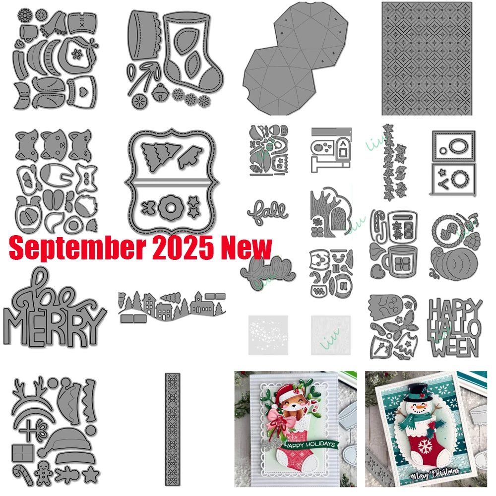 

Christmas Stocking Fox Critter Winter Accessories Metal Cutting Dies for DIY Scrapbooking Photo Album Gift 2025 September New