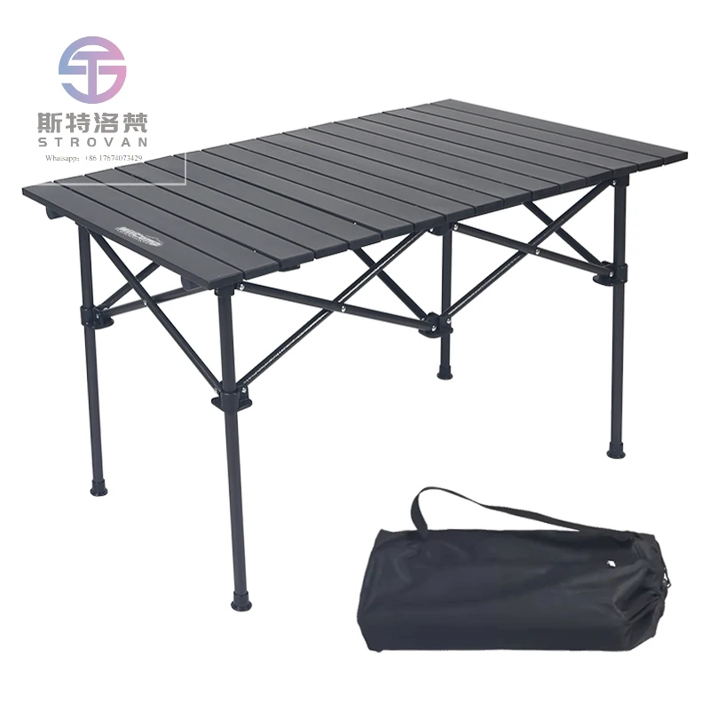 

Wholesale Lightweight Aluminum Folding Table Customizable Portable Outdoor Camping & Beach Picnic Eggs Roll Table