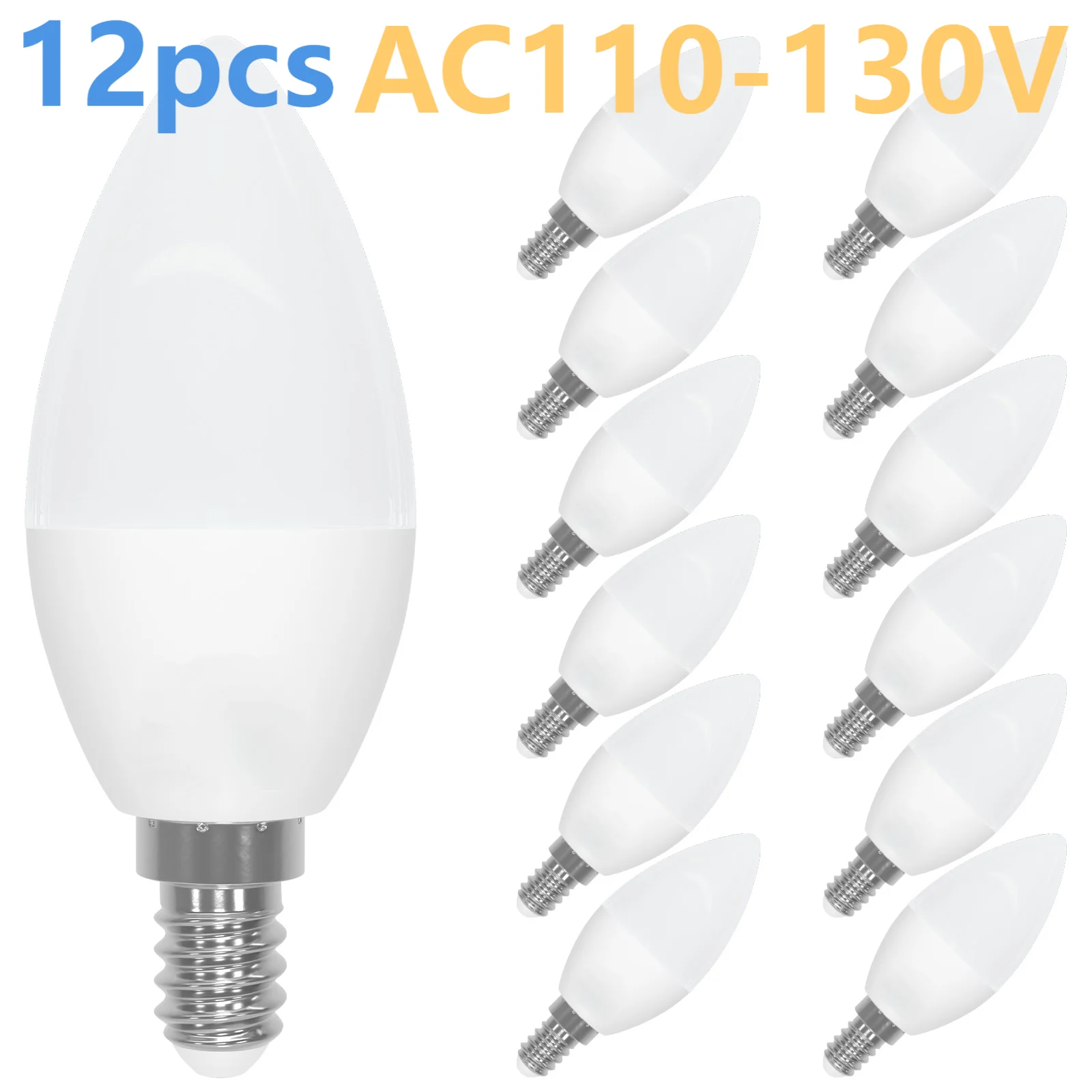 

12pcs LED Light Bulbs 120V E12 Edison Screw Bulbs 40W Equivalent Warm White 3000K Cool White 6500K ES Screw in Light Bulb 5W