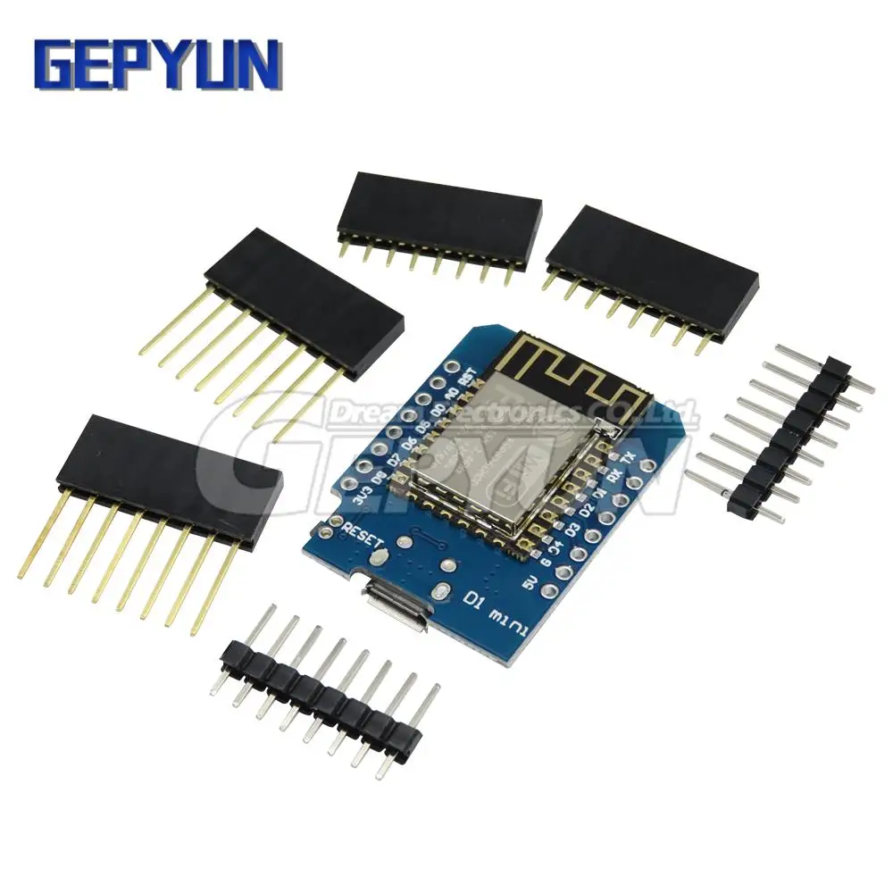 Picture 4: D1 Mini MICRO ESP8266 ESP-12F CH340G V2 USB D1 Mini WIFI Development Board D1 Mini NodeMCU Lua IOT Board 3.3V With Pins