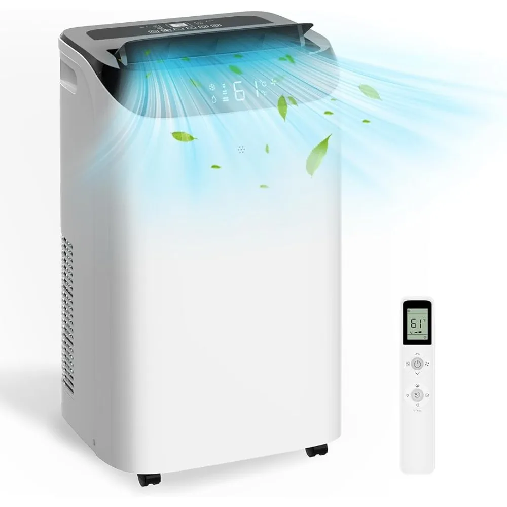 

3-in-1 energy-saving 14000 BTU portable air conditioner can cool up to 700 square feet with remote control and installation kit